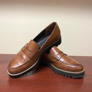 Paul Green leather camel loafers